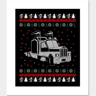 Trucker Christmas Sweater Posters and Art